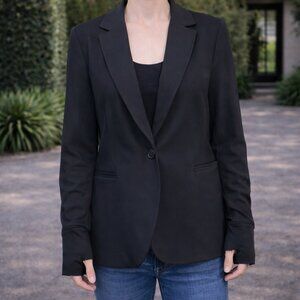 Betabrand Black Stretch Ponte Blazer | 2X | Thumbholes | Rayon Nylon Spandex